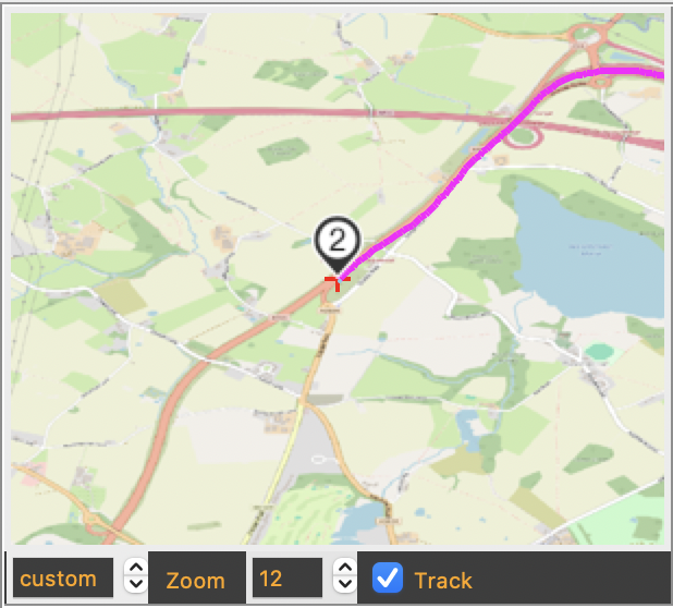 PyGPSClient Map View with Track